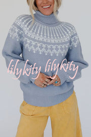 Christmas Thickened Turtleneck Long Sleeve Knitted Sweater