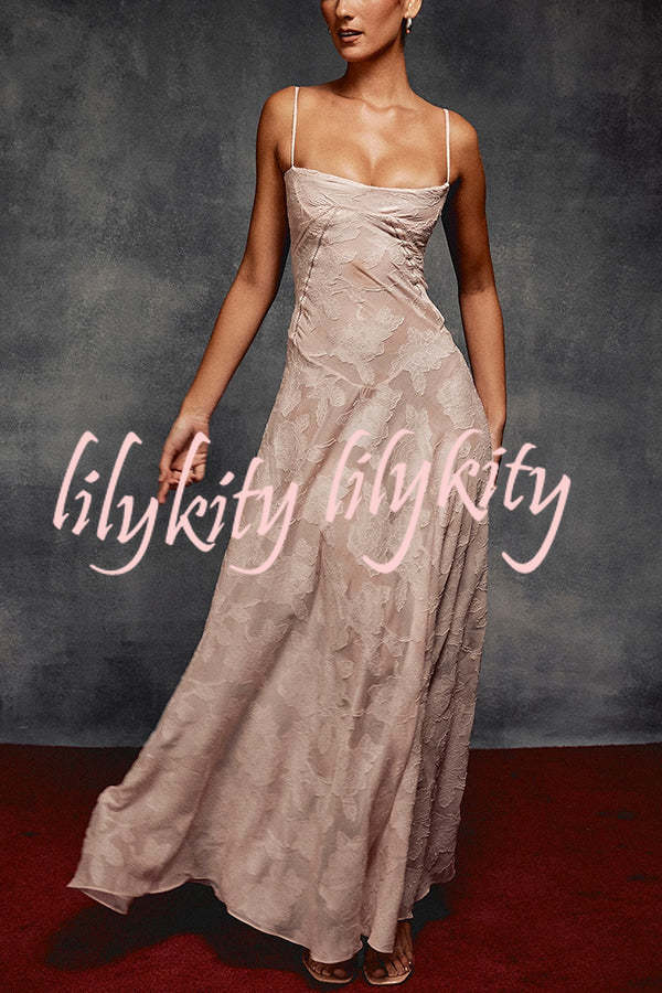 Fashion Sexy Suspenders See-through Holiday Slim Maxi Dress