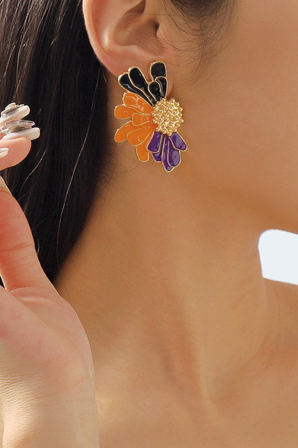 Retro Alloy Floral Pattern Earrings