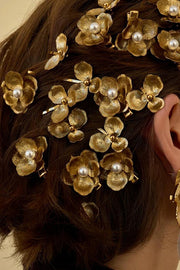 Vintage Court Style Pearl Flower Hair Clip
