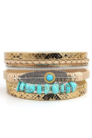 Bohemian Vintage Gravel Braided Bracelet