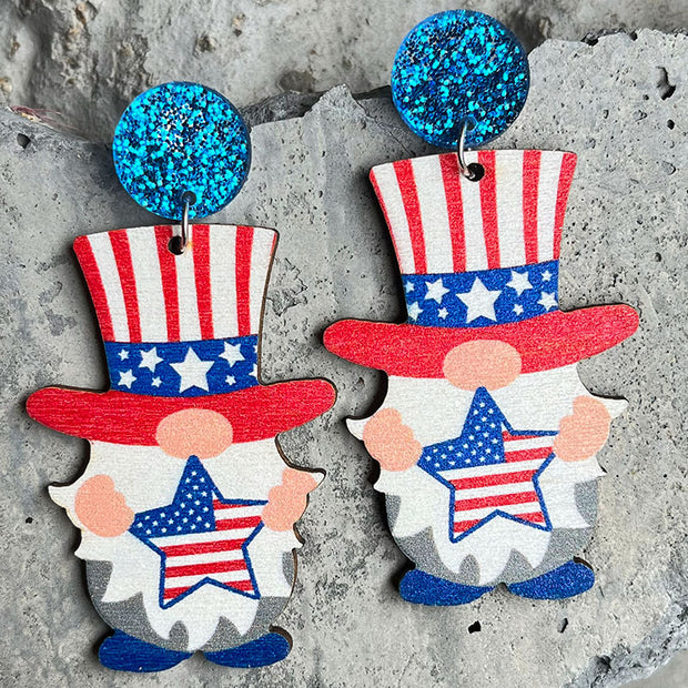 American Independence Day Flag Earrings