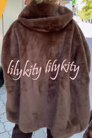 Fashion Sports Stripe Print and Ribbed Embroidered Long Sleeve Zipper Hooded Plush Coat