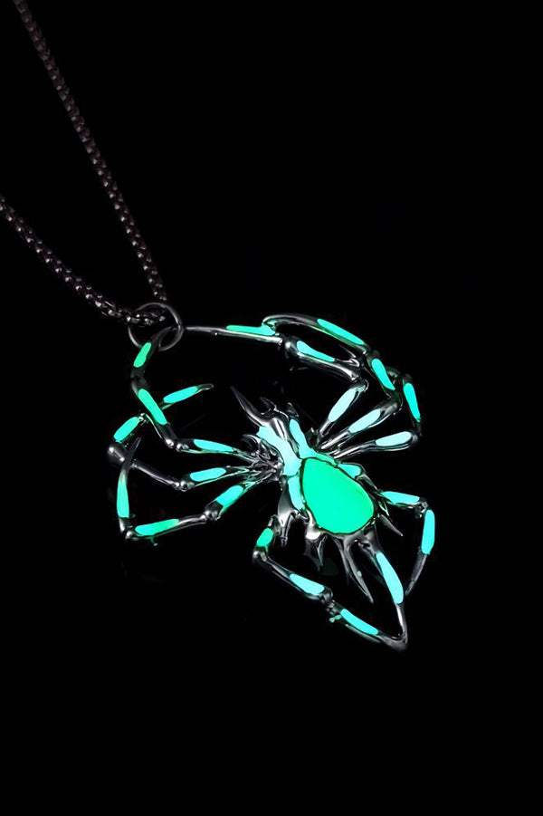 Halloween Glow-in-the-dark Spider Necklace