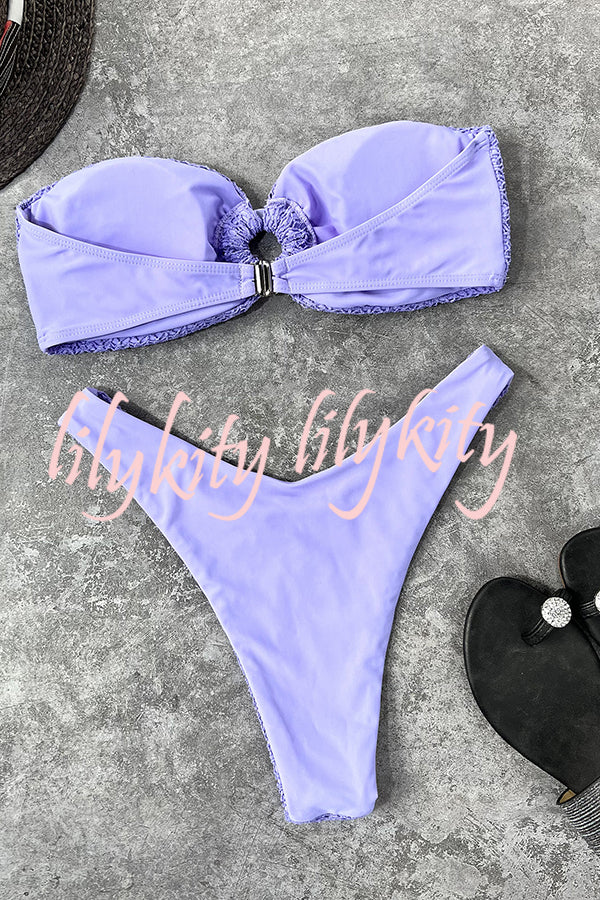 Interesting Ring Cutout Bandeau Bikini