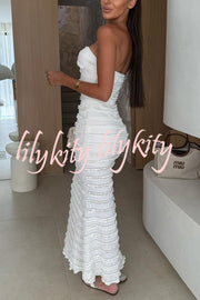 Sexy Off-shoulder Backless Slim Fit Elegant Maxi Dress
