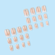 Shining White Edge French Manicure