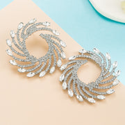 Alloy Diamond Colored Tornado Earrings