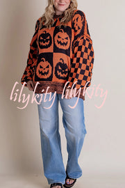 Halloween Casual Loose Crew Neck Sweater