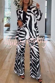 Breath of Freedom Animal Print High Rise Pocketed Wide Leg Pants