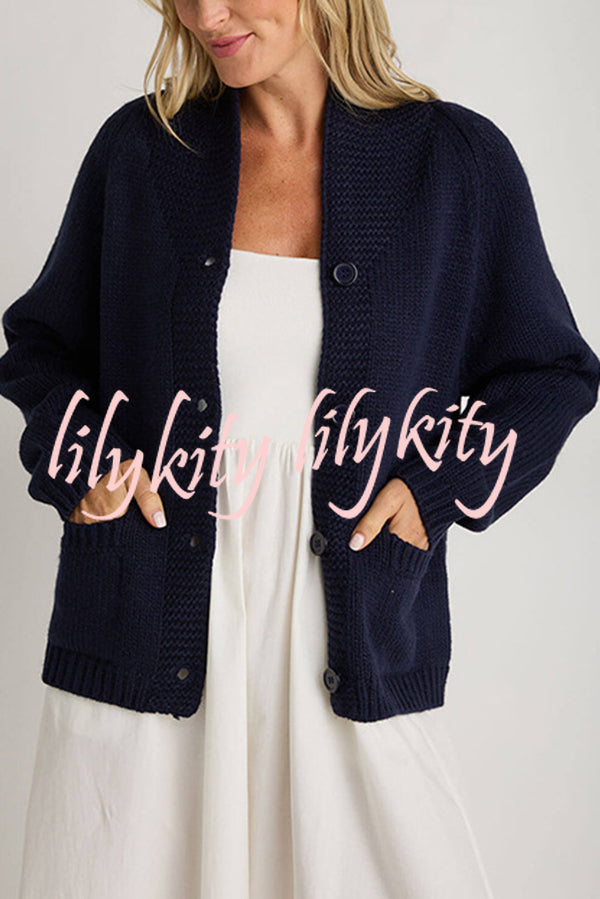 Fashion Lobster Pattern Casual Long Sleeve Knit Cardigan
