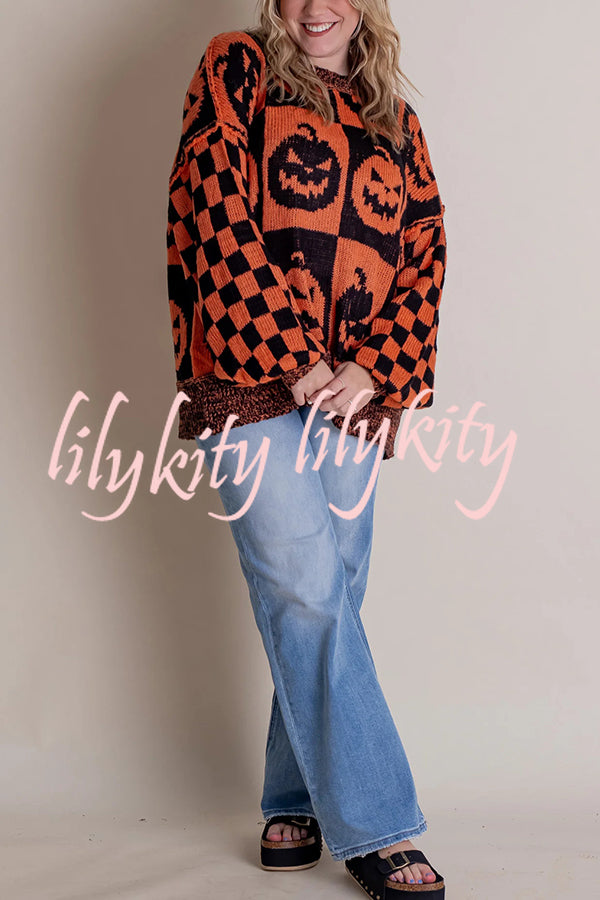 Halloween Casual Loose Crew Neck Sweater