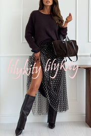 Timeless Treasures Knit Crew Neck Long Sleeve Relaxed Sweater