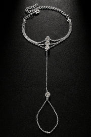 Stylish Multi-layered Diamond Finger Bracelet