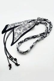 Fashionable Hand-woven Silk Scarf Wax Rope Beaded Belt