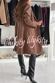 Fashionable Casual Lapel Long Sleeve Single Breasted Loose Coat