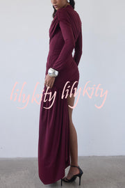 Solid Color Long-sleeved Pleated Slim-fit Elegant Ribbon Mini Dress