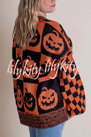 Halloween Casual Loose Crew Neck Sweater