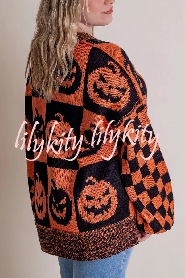 Halloween Casual Loose Crew Neck Sweater