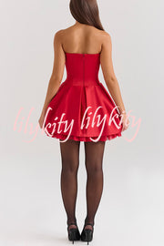 Stylish Sleeveless Off-shoulder Elegant Large Bow Mini Dress