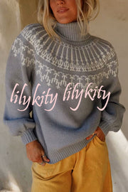 Christmas Thickened Turtleneck Long Sleeve Knitted Sweater