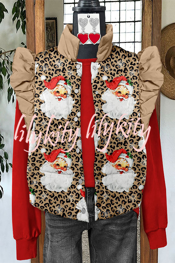 Unique Print Stand Collar Flying Sleeves Casual Jacket