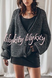 Falling for You Knit Button Up Relaxed Cardigan