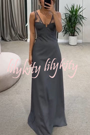 Elegant and Chic Lace Patchwork Bodice Bust A-line Maxi Dress