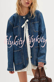 Fashionable Retro Casual Loose Denim Jacket