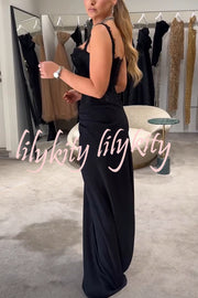 Sexy Grace Magic Lace Corset Bow Design Ruched Hip Slit Maxi Dress