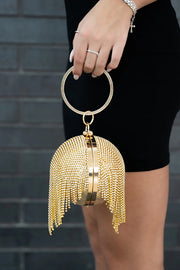 Fashionable Tassel Diamond Ball Evening Handbag