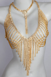 Sexy Backless Handmade Rhinestone Bra