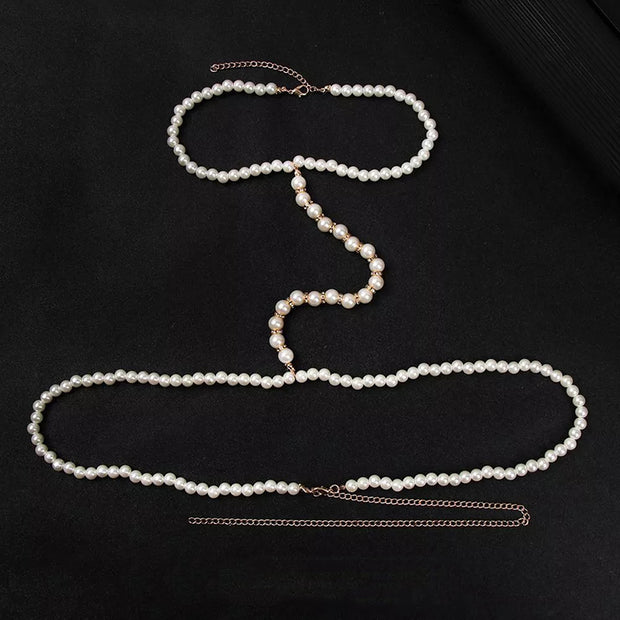 Simple Pearl Beaded Body Necklace