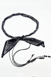 Fashionable Hand-woven Silk Scarf Wax Rope Beaded Belt