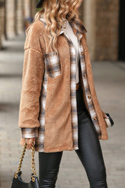 Stylish Single-breasted Lapel Mid-length Plush Coat