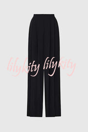 Show Exquisiteness High Rise Pleated Wide Leg Pants