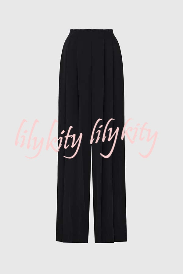 Show Exquisiteness High Rise Pleated Wide Leg Pants