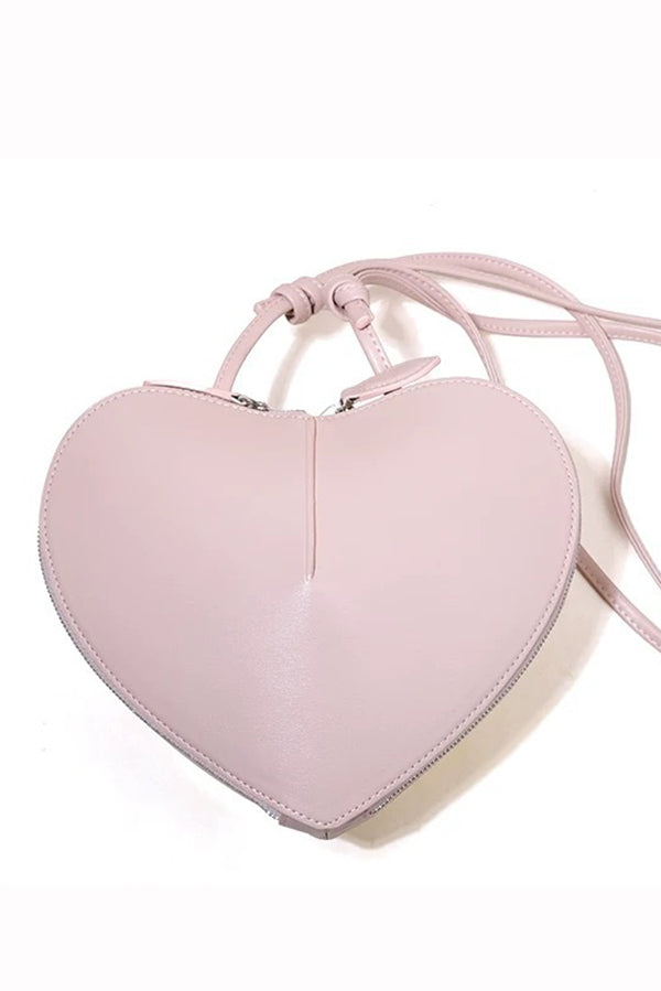 Fashionable Heart Genuine Leather Shoulder Crossbody Bag
