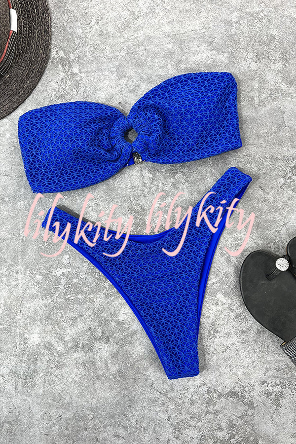 Interesting Ring Cutout Bandeau Bikini