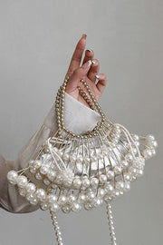 Stylish Handwoven Beaded Chain Bag