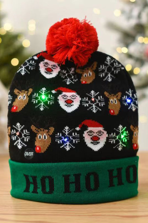 Christmas LED Light Knitted Hat