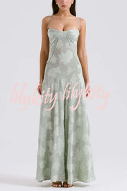 Fashion Sexy Suspenders See-through Holiday Slim Maxi Dress