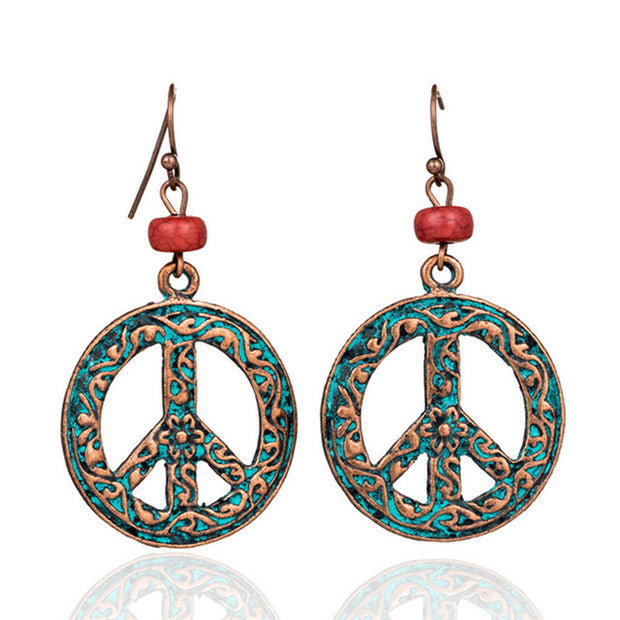 Alloy Pattern Hollow Literary Earrings