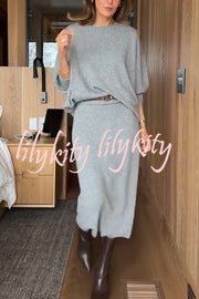 Soft and Warm Cashmere Ribbed Knit Sleeveless Midi Sweater Dress