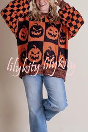 Halloween Casual Loose Crew Neck Sweater