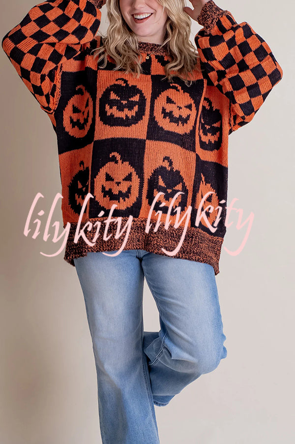 Halloween Casual Loose Crew Neck Sweater