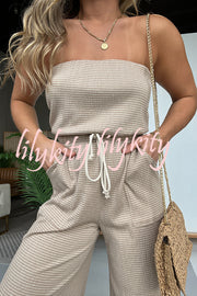 Casually Chic Off Shoulder Drawstring Waist Pocketed Wide Leg Jumpsuit