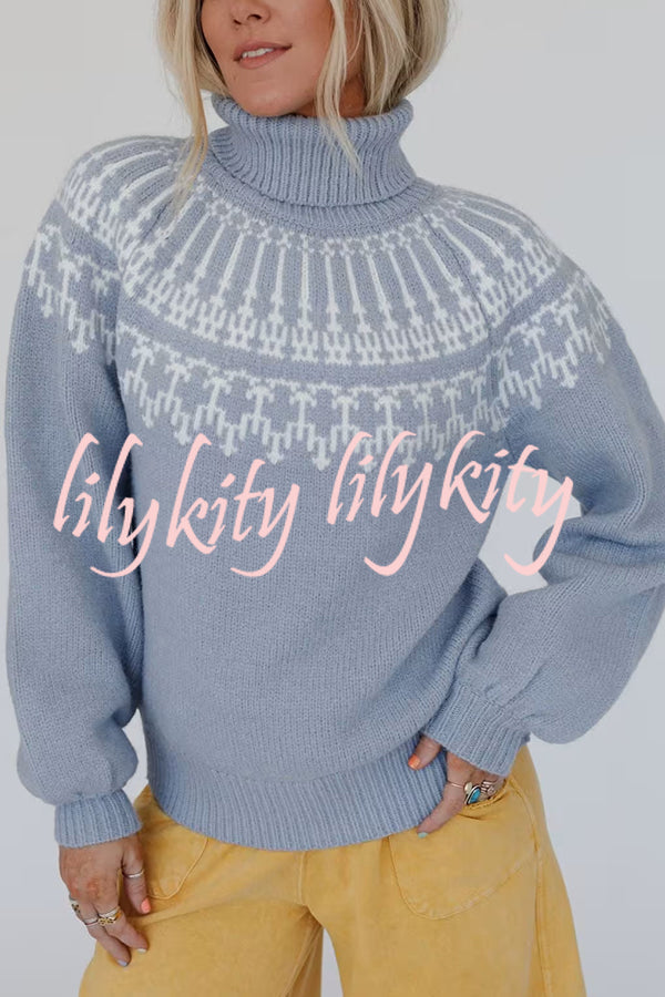 Christmas Thickened Turtleneck Long Sleeve Knitted Sweater