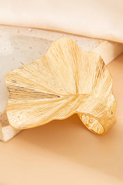 Fashion Irregular Ginkgo Leaf Shape Alloy Ring