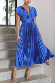 Hello Gorgeous Satin Pleated Midi Dress